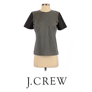 🚨 Final Sale🚨 J. Crew Faux Leather Sleeve Top